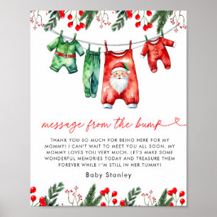 Christmas Santa Baby Shower Message From The Bump Poster