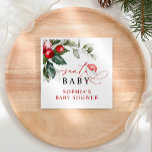 Christmas Santa Baby Shower Napkins<br><div class="desc">*** Please enter H061 in the store search to find all matching items *** Or visit our Christmas Santa Baby Shower Collection. *** This high-quality design is easy to customise to match your wedding colours, styles and theme. For further customisation, please click the "Edit using Design Tool" link and use...</div>