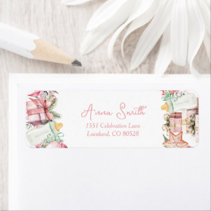 Christmas Santa Baby Shower Return Address