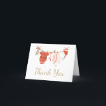 Christmas Santa Baby Shower Thank You Card<br><div class="desc">Express your gratitude with Santa Baby Shower Thank You Card Printable,  a perfect way to share your heartfelt thanks. Adorned with adorable baby motifs this customisable card adds a touch of sweetness to your appreciation. Personalise to convey your thanks in the most charming and memorable way!

BS1168 B</div>