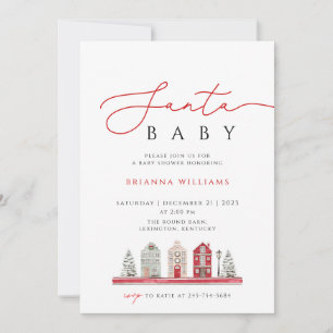 Christmas Santa Baby Shower xmas Invitation