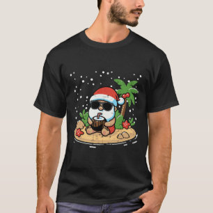 Christmas Santa Beach Xmas Tropical Hawaii Men Wom T-Shirt