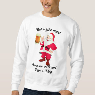 Christmas Santa Beer Wings Funny Beer Lover Sweatshirt