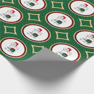 Christmas Santa Bichon Frise Dog Cute Wrapping Paper
