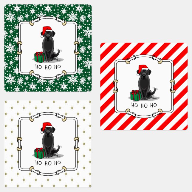 Christmas Santa Black Labrador Retriever Cute (Group)