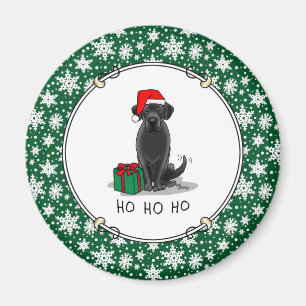 Christmas Santa Black Labrador Retriever Cute Magnet
