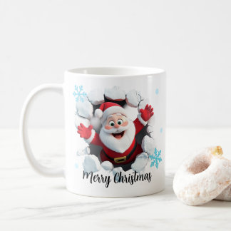 Christmas Santa Breaking Ice 3D Mug