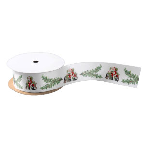 Christmas Santa Bunny Rabbit Lover Cute Festive Satin Ribbon