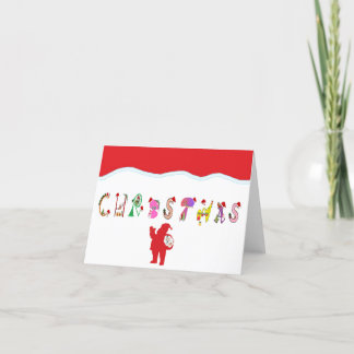 Christmas Santa Caps Thank You Card