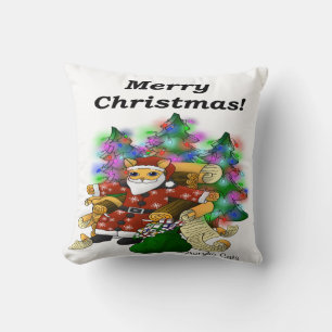 Christmas Santa Cat Cushion