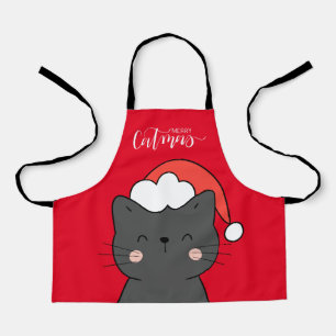  Christmas Santa Cat Merry Catmas  Apron