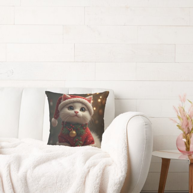 Christmas Santa cat pillows cushion (Couch)