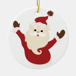 Christmas Santa Ceramic Ornament