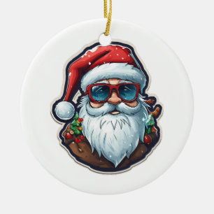 Christmas Santa Ceramic Tree Decoration