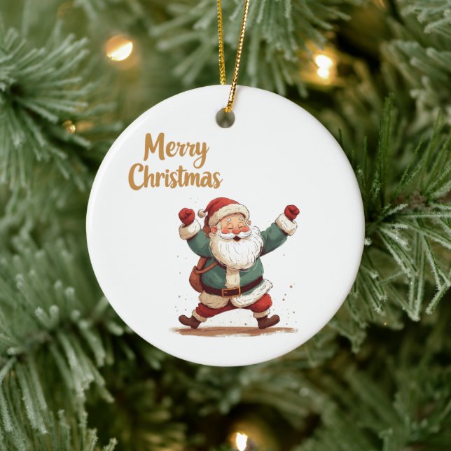  Christmas Santa  Ceramic Tree Decoration (Tree)