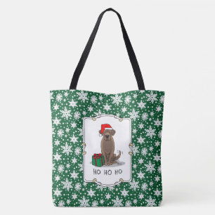 Christmas Santa Chocolate Labrador Retriever Cute Tote Bag