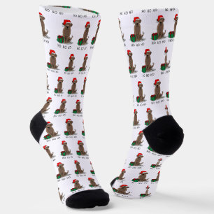 Christmas Santa Chocolate Labrador Retriever Funny Socks