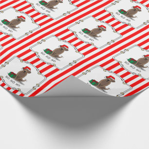 Christmas Santa Chocolate Labrador Retriever Funny Wrapping Paper