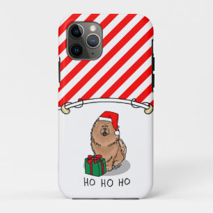 Christmas Santa Chow Chow Dog (cinnamon) Cute iPhone 11 Pro Case