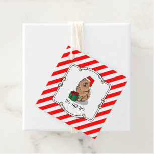 Christmas Santa Chow Chow Dog (cinnamon) Cute Favour Tags