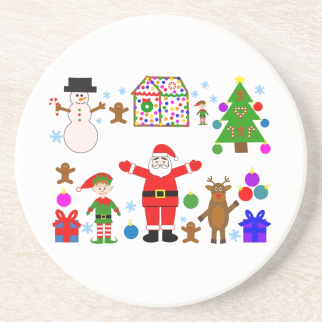 Christmas Santa Claus #1 Coaster (Front)