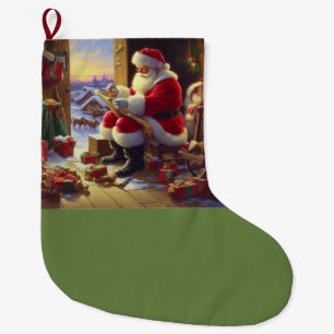 Christmas Santa Claus 2 Large Christmas Stocking