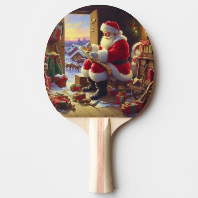 Christmas Santa Claus 2 Ping Pong Paddle (Front)