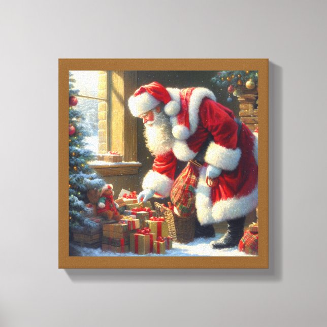 Christmas Santa Claus 3 Canvas Print (Front)