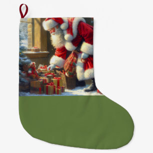 Christmas Santa Claus 3 Large Christmas Stocking