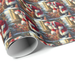 Christmas Santa Claus 3 Wrapping Paper