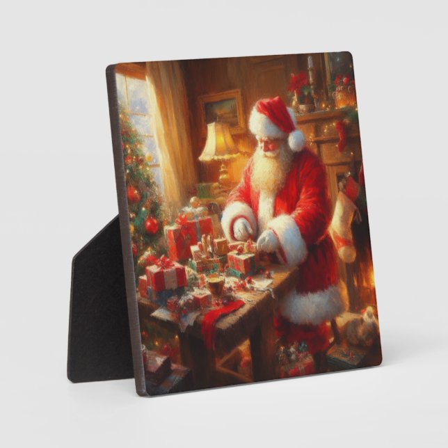Christmas Santa Claus 4 Plaque (Front)