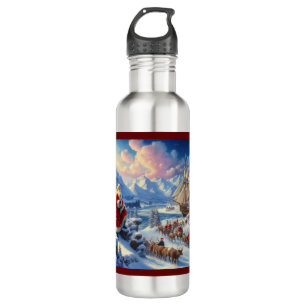 Christmas Santa Claus 6 710 Ml Water Bottle