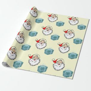 Christmas Santa Claus and Gift Wrapping Paper