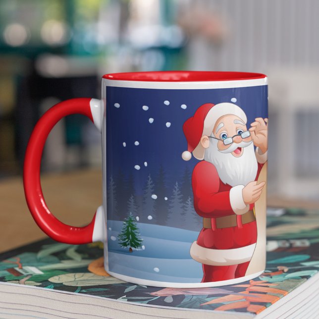 Christmas Santa Claus And Reindeer Mug (Creator Uploaded)