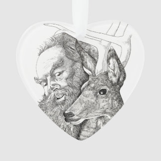 Christmas Santa Claus And Reindeer Ornament