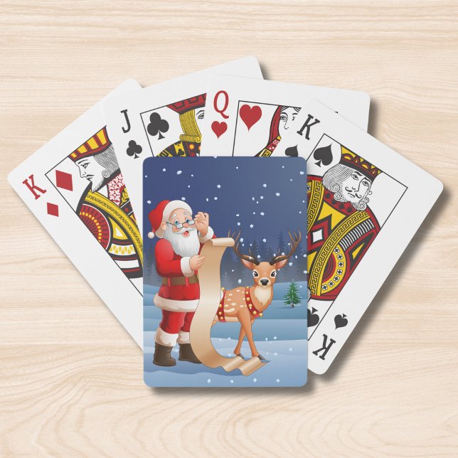 Christmas Santa Claus And Reindeer Playing Cards (Creator Uploaded)