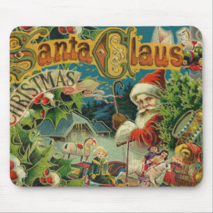 Christmas Santa Claus Antique Art Mouse Mat