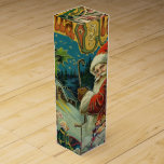 Christmas Santa Claus Antique Art Wine Box<br><div class="desc">This Christmas Santa Claus is a collection of images from the 1800s.</div>