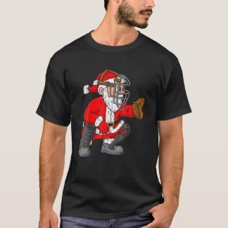Christmas Santa Claus Baseball Catcher Boys Xmas T-Shirt
