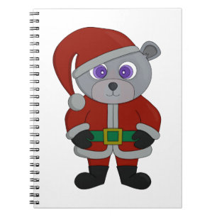 Christmas Santa Claus Bear Notebook