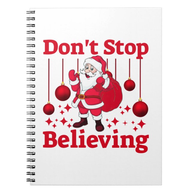 Christmas Santa Claus Believing Notebook (Front)