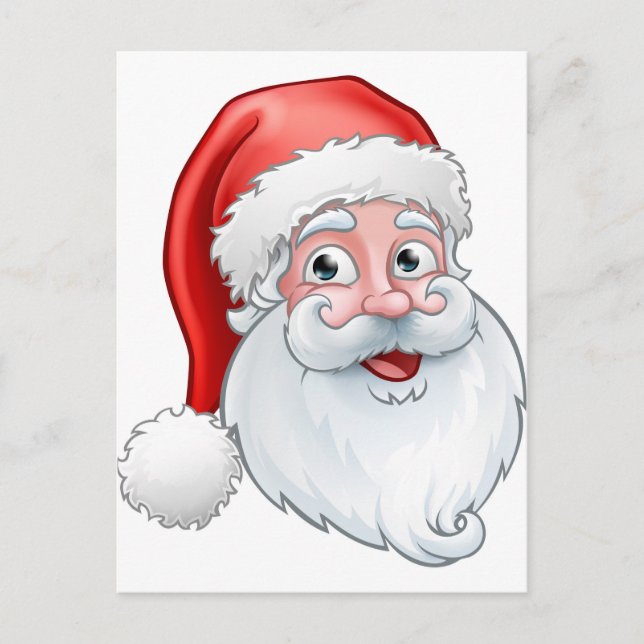 Christmas Santa Claus Cartoon Holiday Postcard (Front)