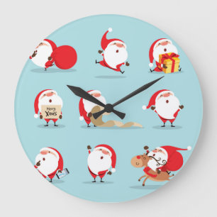 Christmas Santa Claus collection. Large Clock