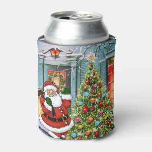 Christmas Santa Claus Custom Name Tall Can Cooler