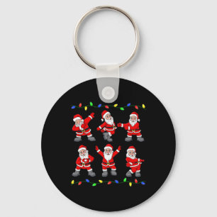 Christmas Santa Claus Dancing Tree Lights Boys Kid Key Ring