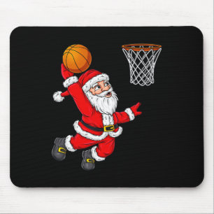 Christmas Santa Claus Dunking A Basketball Fun Xma Mouse Mat