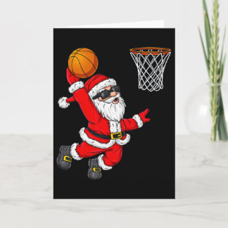 Christmas Santa Claus Dunking A Sketll Boys Kids X Card