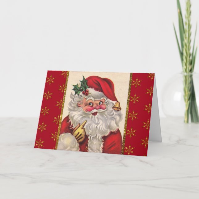 Christmas Santa Claus Easy 2 photo Template Red (Front)