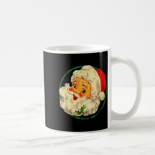 Christmas Santa Claus Face Old Fashioned Pajamas H Coffee Mug (Right)