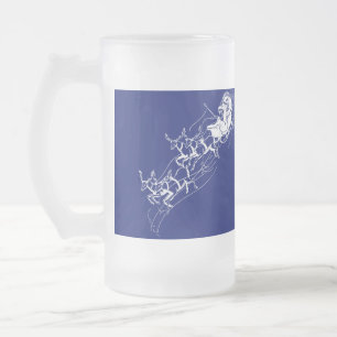Christmas: Santa Claus - Frosted Glass Beer Mug